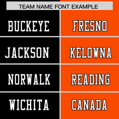 Custom Black Orange Personalized Split Two Tone Design Authentic Football Jersey
