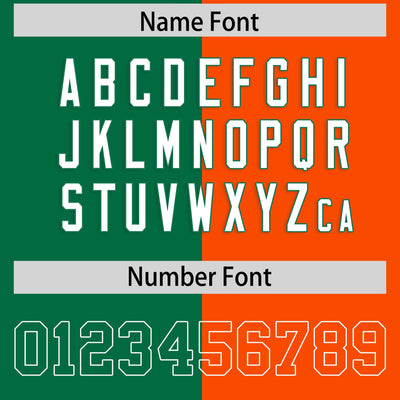 Custom Kelly Green Orange Personalized Split Two Tone Design Authentic Football Jersey