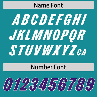 Custom Aqua Purple Retro Personalized Sleeve Line Authentic Football Jersey