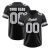Custom Black Silver Retro Personalized Sleeve Line Authentic Football Jersey