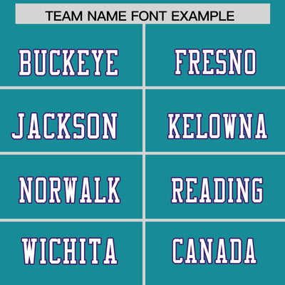 Custom Aqua Purple Retro Personalized Sleeve Line Authentic Football Jersey