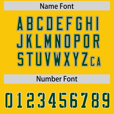Custom Gold Green Retro Personalized Sleeve Line Authentic Football Jersey