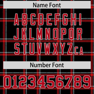 Custom Black Personalized Plaid Pattern Design Authentic Football Jersey
