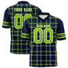 Custom Navy Personalized Plaid Pattern Design Authentic Football Jersey