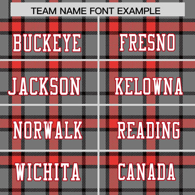 Custom Gray Personalized Plaid Pattern Design Authentic Football Jersey