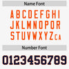 Custom White Navy-Orange Raglan Sleeves Personalized Side Pattern Authentic Football Jersey