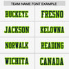 Custom White Navy-Neon Green Raglan Sleeves Personalized Side Pattern Authentic Football Jersey