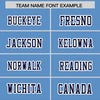 Custom Light Blue Navy Gradient Personalized Side Pattern Authentic Football Jersey