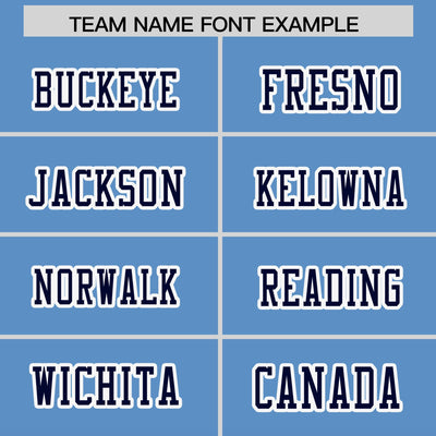 Custom Light Blue Navy Gradient Personalized Side Pattern Authentic Football Jersey