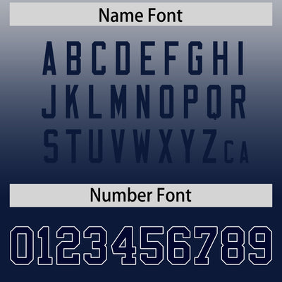 Custom Gray Navy Gradient Personalized Side Pattern Authentic Football Jersey