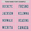 Custom Light Pink Navy Gradient Personalized Side Pattern Authentic Football Jersey
