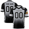 Custom Gray Black Gradient Personalized Side Pattern Authentic Football Jersey
