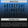 Custom Powder Blue Black Gradient Personalized Side Pattern Authentic Football Jersey