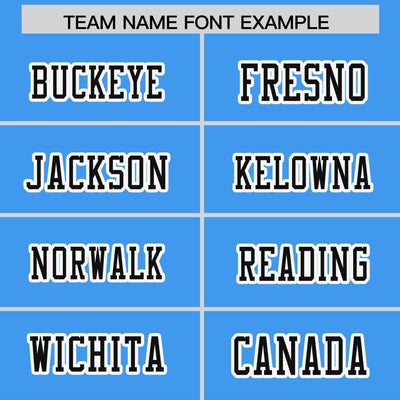 Custom Powder Blue Black Gradient Personalized Side Pattern Authentic Football Jersey