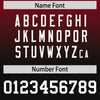 Custom Crimson Black Gradient Personalized Side Pattern Authentic Football Jersey