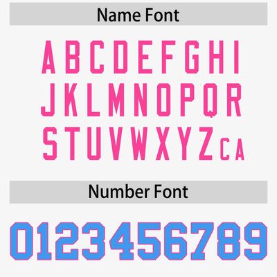Custom White Pink-Powder Blue Raglan Sleeves Personalized Side Pattern Authentic Football Jersey