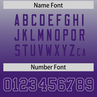 Custom Gray Purple Gradient Personalized Side Pattern Authentic Football Jersey