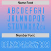 Custom Light Pink Powder Blue Gradient Personalized Side Pattern Authentic Football Jersey