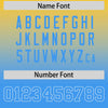 Custom Gold Powder Blue Gradient Personalized Side Pattern Authentic Football Jersey