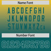 Custom Gold Aqua Gradient Personalized Side Pattern Authentic Football Jersey