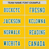 Custom Gold Aqua Gradient Personalized Side Pattern Authentic Football Jersey