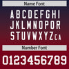 Custom Navy Crimson Gradient Personalized Side Pattern Authentic Football Jersey