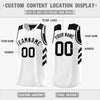 Custom Black White Reversible Double Side Tops Basketball Jersey