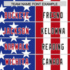 Custom Royal Red Personalized American Flag Design Long Sleeve Performance T-shirt