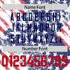 Custom White Royal-Red Personalized American Flag Design Long Sleeve Performance T-shirt