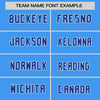 Custom Powder Blue Royal White Crew Neck Personalized Raglan Long Sleeve Performance T-shirt