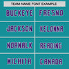 Custom Aqua Purple White Crew Neck Personalized Raglan Long Sleeve Performance T-shirt