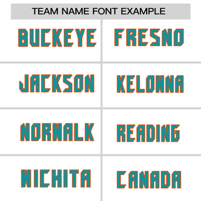 Custom White Orange Aqua Crew Neck Personalized Raglan Long Sleeve Performance T-shirt