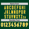 Custom Green Gold White Crew Neck Personalized Raglan Long Sleeve Performance T-shirt