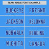 Custom Powder Blue Royal White Crew Neck Personalized Raglan Long Sleeve Performance T-shirt