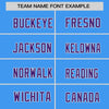 Custom Powder Blue Purple White Crew Neck Personalized Raglan Long Sleeve Performance T-shirt