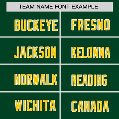 Custom Green Gold White Crew Neck Personalized Raglan Long Sleeve Performance T-shirt