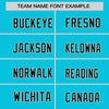Custom Sky Blue Black White Crew Neck Personalized Raglan Long Sleeve Performance T-shirt