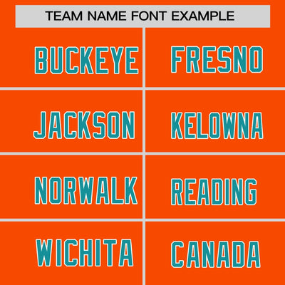 Custom Orange Aqua White Crew Neck Personalized Raglan Long Sleeve Performance T-shirt