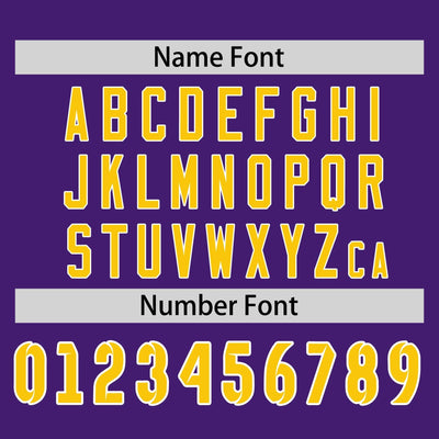 Custom Purple Gold White Crew Neck Personalized Raglan Long Sleeve Performance T-shirt