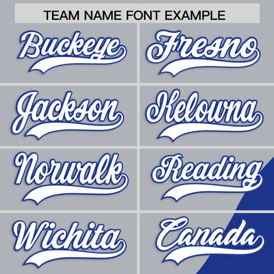 Custom Gray Royal Color Block Varsity Full-Zip Letterman Wave Jacket Hoodie