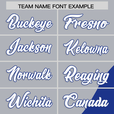 Custom Gray Royal Color Block Varsity Full-Zip Letterman Wave Jacket Hoodie