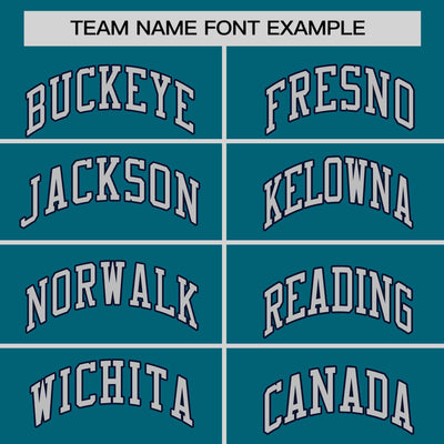 Custom Aqua Classic Style Personalized Uniform Pullover Hoodie