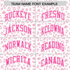 Custom White Pink Varsity Full-Zip Letterman Leopard Print Jacket Hoodie