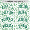 Custom White Kelly Green Varsity Full-Zip Letterman Leopard Print Jacket Hoodie