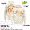 Custom White Orange Varsity Full-Zip Letterman Leopard Print Jacket Hoodie