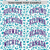 Custom White Teal Varsity Full-Zip Letterman Leopard Print Jacket Hoodie