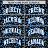 Custom Black Light Blue Varsity Full-Zip Letterman Leopard Print Jacket Hoodie
