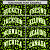 Custom Black Neon Green Varsity Full-Zip Letterman Leopard Print Jacket Hoodie