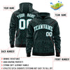 Custom Black Bright Green Varsity Full-Zip Letterman Leopard Print Jacket Hoodie