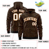 Custom Black Orange Varsity Full-Zip Letterman Leopard Print Jacket Hoodie